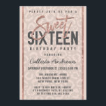 Chic Taupe Pink Rose Gold Glitzer Cheetah Sweet 16 Einladung<br><div class="desc">Dieses elegante, moderne und glamouröse 16 . Geburtstag Geburtstagsfest lädt Ihre junge Teenagertochter zu einem Besuch ein. Es enthält Imitate, die auf gürteliger Rose gedruckt wurden, Glitzer-Sequenziertypografie und Seitenränder auf einem Safari Taupe und rot rosa Leoparden Gepard Gepard-Tier-Druck Hintergrund. Es ist schick, hübsch, trendig und einzigartig! Sie können die Farbe...</div>