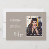 Chic Taupe Signature Abschluss Ankündigung (Rückseite)