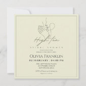 Chic, Tee-Party-Brautparty Einladung (Vorderseite)