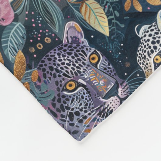 Chic Tees Pink Leopard Muster Fleecedecke (Ecke)