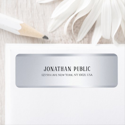 Chic Template Einfaches Design Modernes Silber (Insitu)