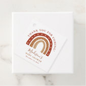 Chic Terracotta Boho Rainbow Baby Dusche Vielen Da Geschenkanhänger (Beispiel)