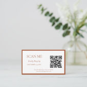 Chic Terracotta Hochzeit mit botanischem Wappen Begleitkarte (Stehend Vorderseite)