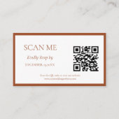 Chic Terracotta Hochzeit mit botanischem Wappen Begleitkarte (Vorderseite)