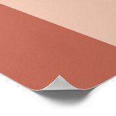 Chic terracotta Offene Sitzplätze Unplugged Zeremo Poster (Ecke)