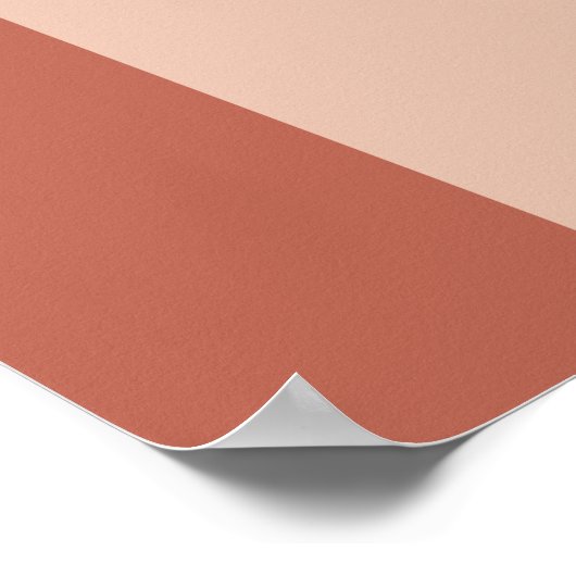 Chic terracotta One day Away Probe Dinner Poster (Ecke)