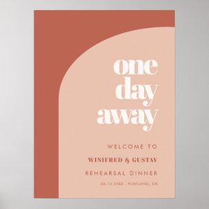 Chic terracotta One day Away Probe Dinner Poster