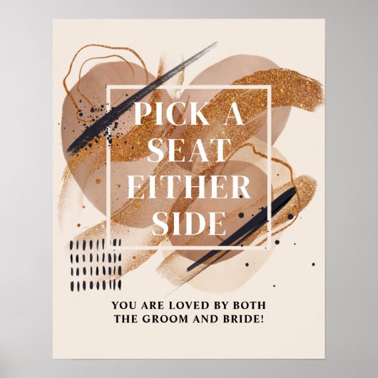 Chic Terracotta Rose Gold Wählen Sie einen Platz a Poster (Vorne)