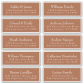 Chic TerraCotta Wedding Guest Address Labels (Vorderseite)