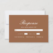 Chic Terracotta Wedding RSVP Card Karte (Vorderseite)