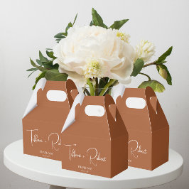 Chic Terracotta Wedding Vielen Dank Geschenkschachtel