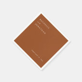 Chic Terracotta White Simple Wedkins Serviette (Ecke)