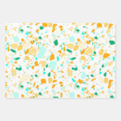 Chic Terrazzo Black Gray Minimalistisch Stone Geschenkpapier Set (Vorderseite 3)