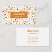 Chic terrazzo elegante Brown Factory Stores Visitenkarte (Vorne/Hinten)