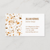 Chic terrazzo elegante Terracotta auf dem Monte Br Visitenkarte (Rückseite)