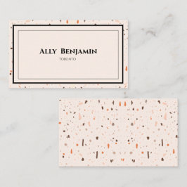 Chic Terrazzo-Muster Visitenkarte