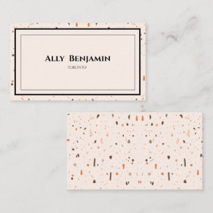 Chic Terrazzo-Muster Visitenkarte