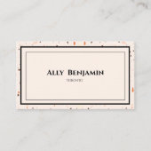 Chic Terrazzo-Muster Visitenkarte (Vorderseite)