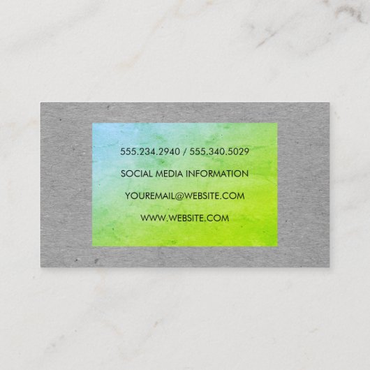 Chic Texture Visitenkarte (Rückseite)