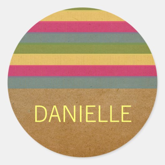 Chic Textured Stripes Stickers (Vorderseite)