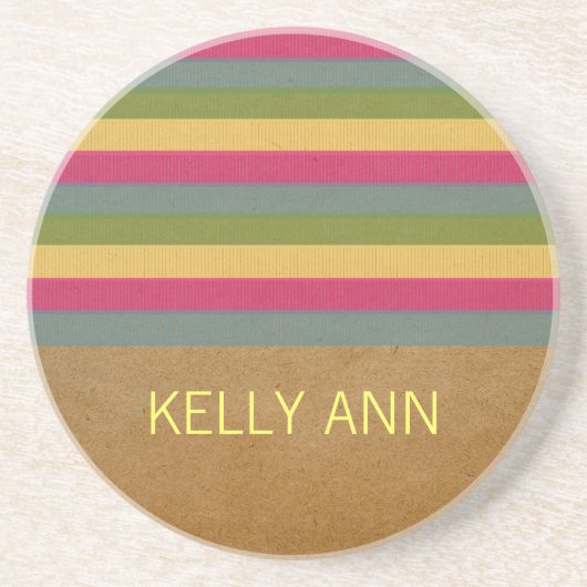 Chic Textured Stripes Untersetzer (Vorne)