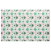 Chic texturiertes, grünes und rosa Katzenmuster Stoff (Yard (91,4 cm))