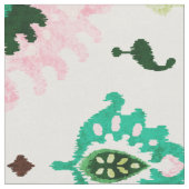 Chic texturiertes, grünes und rosa Katzenmuster Stoff (Nahaufnahme)