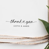 Chic Thank You Custom Names Script Heart Gummistempel