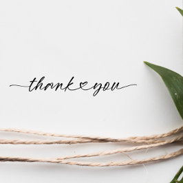 Chic Thank You | Script Heart Gummistempel