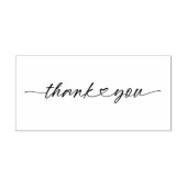 Chic Thank You | Script Herz Gummistempel (Prägung)