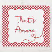 Chic 'That's Amore' italienisch-angehaucht individ Schaumweinetikett (Einzelnes Label)