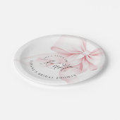 Chic The Knot Bridal Shower Einladung Pappteller (Schrägansicht)