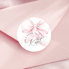 Chic The Knot Bridal Shower Einladung Runder Aufkleber