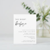 Chic The Night Before Probe Dinner Einladung (Stehend Vorderseite)