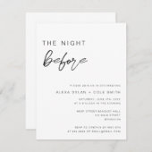 Chic The Night Before Probe Dinner Einladung (Vorne/Hinten)