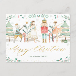 Chic The Nutcracker Ballet Frohe Weihnachten Postkarte