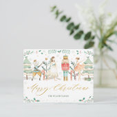 Chic The Nutcracker Ballet Frohe Weihnachten Postkarte (Stehend Vorderseite)