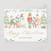 Chic The Nutcracker Ballet Frohe Weihnachten Postkarte (Vorderseite)