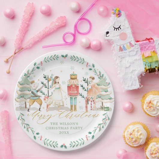 Chic The Nutcracker Ballet Frohe Weihnachts-Party Pappteller (Party)