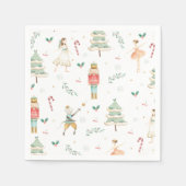 Chic The Nutcracker Ballet Frohe Weihnachts-Party Serviette (Vorderseite)