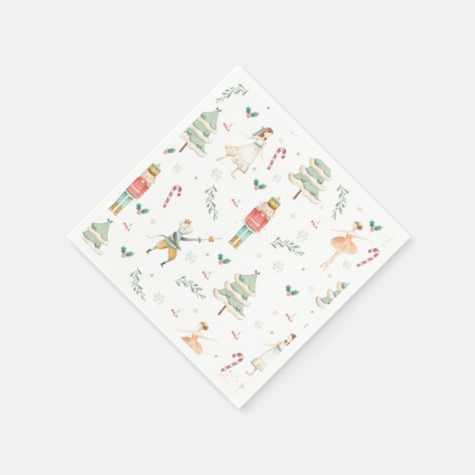 Chic The Nutcracker Ballet Frohe Weihnachts-Party Serviette (Ecke)