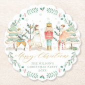 Chic The Nutcracker Ballet Frohe Weihnachts-Party Untersetzer (Vorderseite)