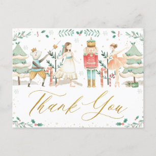 Chic The Nutcracker Ballett Weihnachten Danke Postkarte