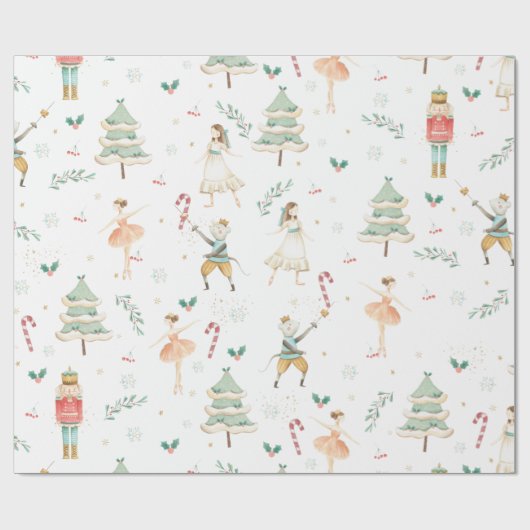 Chic The Nutcracker Weihnachtsballett Decoupage Geschenkpapier (Flach)