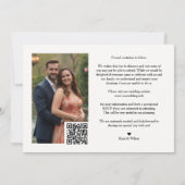 Chic Then & Now Timeline Romantic Couple 4-Photo Save The Date (Rückseite)