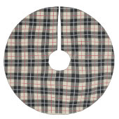 Chic Thompson Kamel-Tartan-Karomuster Polyester Weihnachtsbaumdecke (Vorderseite)
