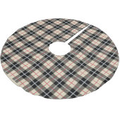 Chic-Thompson-Kameltartan-kariertes Muster Polyester Weihnachtsbaumdecke (Schrägansicht)