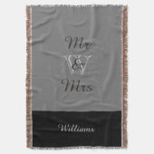 CHIC THROW_"MR & Mrs." ÜBER DIE ERSTE BEZEICHNUNG Decke (Vorderseite Vertikal)