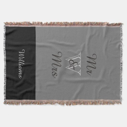 CHIC THROW_"MR & Mrs." ÜBER DIE ERSTE BEZEICHNUNG Decke (Vorderseite)