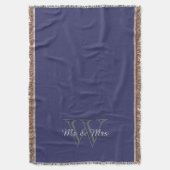 CHIC THROW_"Mr & Mrs." ÜBER MONOGRAM Decke (Vorderseite Vertikal)